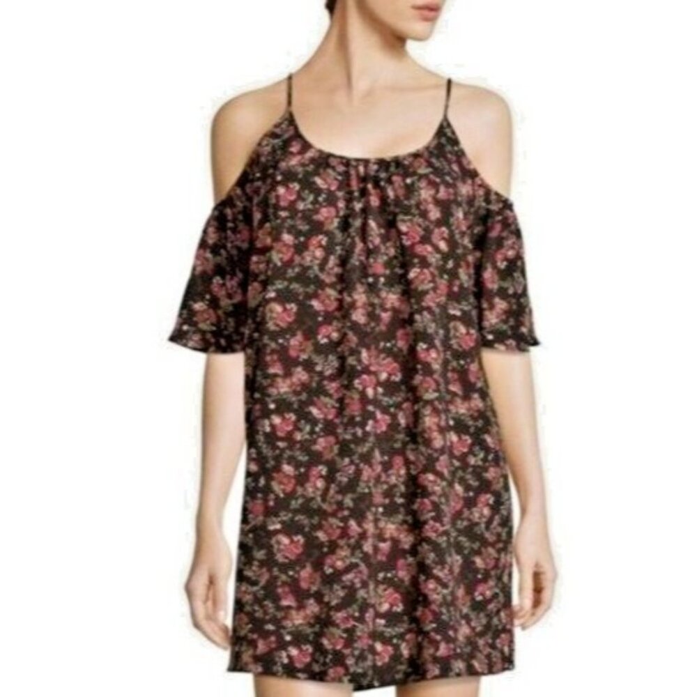 French Connection Womens Mini‎ Dress Size Medium Ditsy Floral Cold Shoulder BOHO